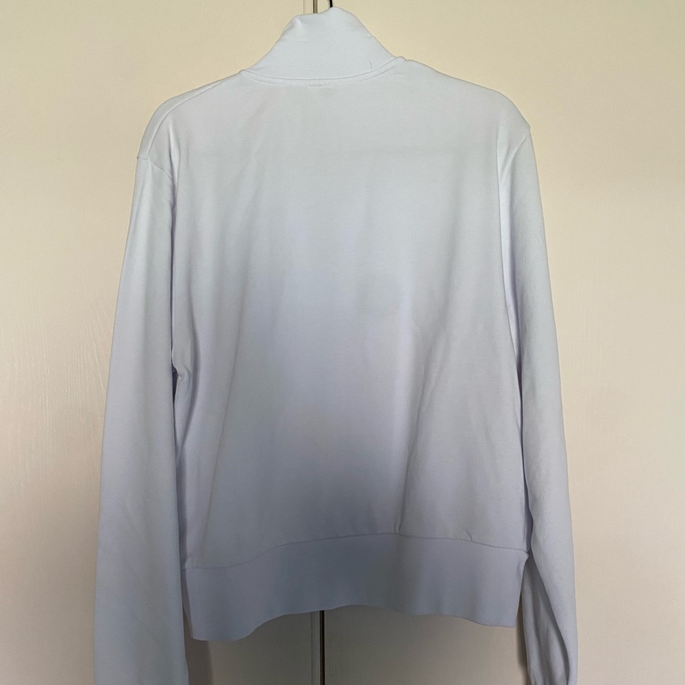ZYIA White French Terry Zipper Jacket - Picture 3 of 4